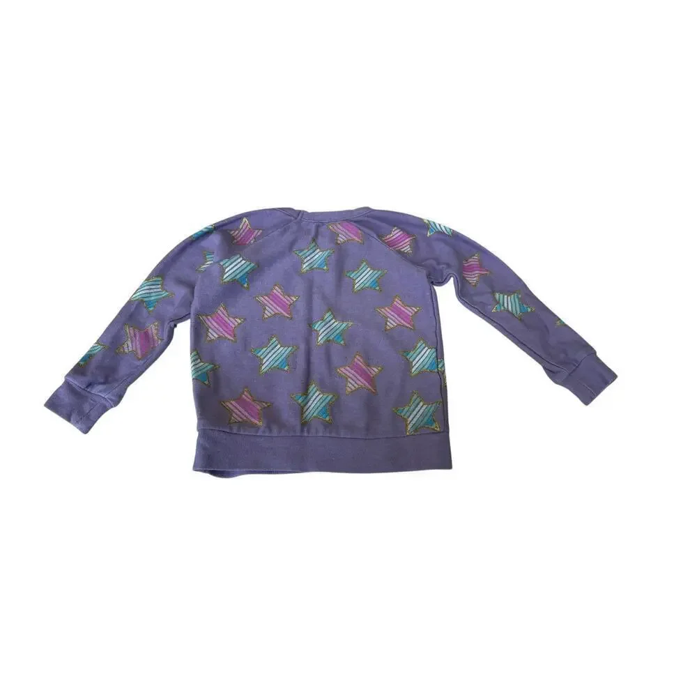 Chaser Baby Purple Full Stars Printing Sweatshirt and Pants Size 2